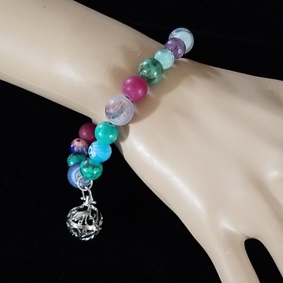 NWT Boho Beaded Diffuser Stretch Bracelet - Picture 13 of 16